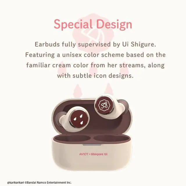 Alt view image 4 of 7 - AVIOT VTuber Ui Shigure Wireless Earbuds TE-D01v-SGR, Officially Licensed (Exclusive Edition) Special Package, Design, Japanese Special Voice, Noise Canceling Earbuds