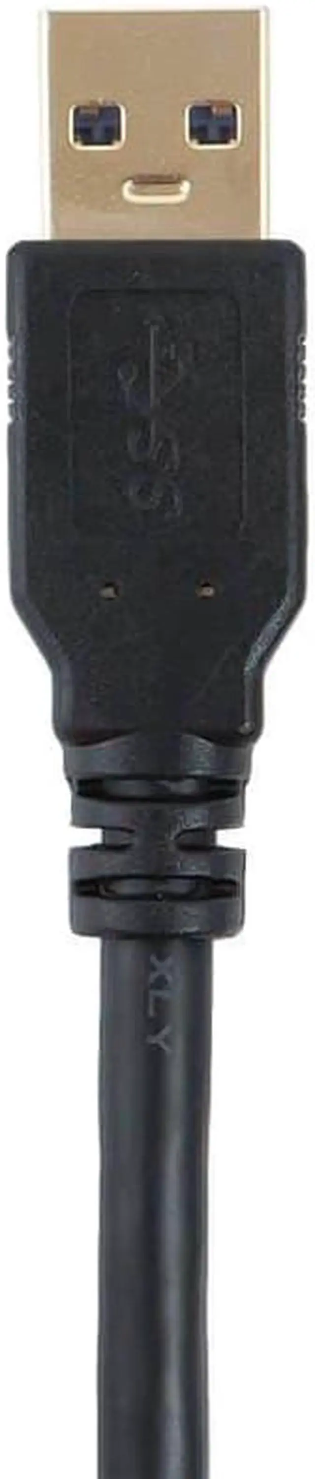 Alt view image 6 of 7 - Monoprice USB 3.0 Type-A Male to Micro Type-B Female Cable - 1.5 Feet - Black | Compatible with Android, Hard drives, Samsung, HTC, WD and More! - Select Series