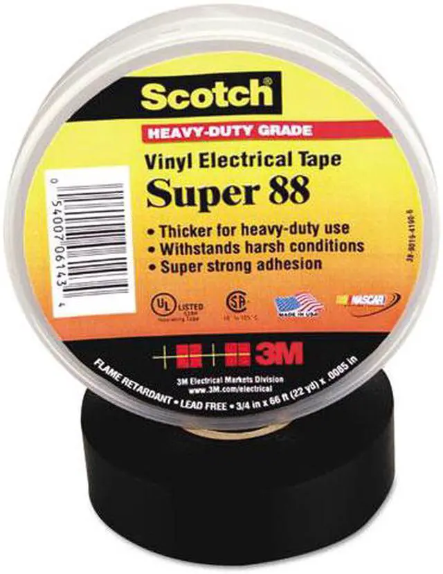 Alt view image 2 of 3 - 6143 Scotch Vinyl Plastic Electrical Tape Super 88 3/4 in. x 66 ft. - OEM