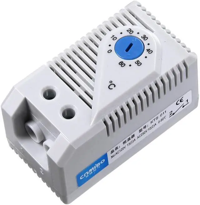 Alt view image 6 of 6 - Mechanical Thermostat, KTS011 0-60 Adjustable Compact Normally Open(N.O) Temperature Controller Switch
