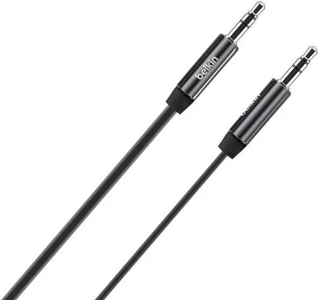 Alt view image 2 of 10 - BELKIN COMPONENTS AV10127TT03-BLK CABLE,3.5MM AUDIO,M/M,FLAT,STRAIGHT,NIC