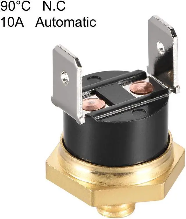 Alt view image 2 of 3 - KSD301 Thermostat, Temperature Control Switch 90°C Copper M6 Normally Closed N.C 10A