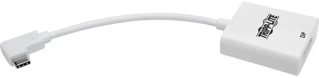 Alt view image 6 of 10 - Tripp Lite U444-06N-DP-RA Right-Angle USB-C to DisplayPort Adapter, M/F, White - 6" DisplayPort/Thunderbolt 3 A/V Cable for Ultrabook, Monitor, Workstation, Tablet, Smartphone, Projector, Chromeb