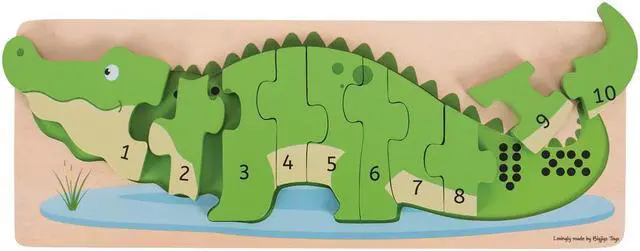 Alt view image 3 of 8 - Crocodile Number Puzzle