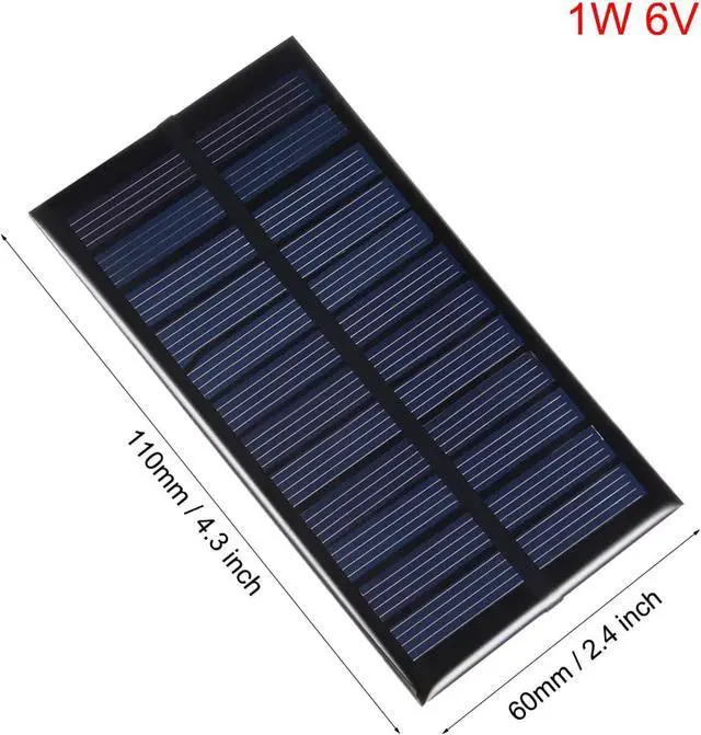 Alt view image 2 of 5 - 5Pcs 1W 6V Small Solar Panel Module DIY Polysilicon for Toys Charger