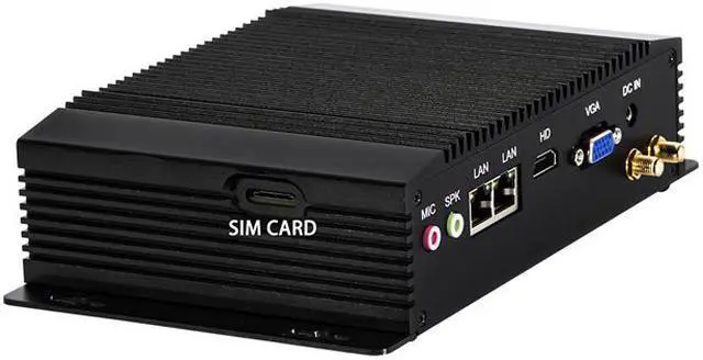 Alt view image 5 of 7 - Industrial Computer, Fanless Mini PC, HUNSN BM18, J1900 N3510 N3520, Embedded IPC, Windows 11 or Linux Ubuntu, Watchdog, GPIO, WOL, VGA, HDMI, 2 x LAN, 2 x RS232 422 485, 4G RAM, 64G SSD