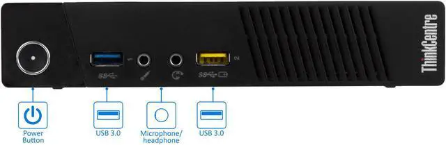 Alt view image 2 of 6 - Lenovo ThinkCentre M93p Tiny Desktop, Intel Dual-Core i5-4570T Upto 3.6GHz, 16GB RAM, 1TB SSD, DisplayPort, HDMI, VGA, LAN, Wi-Fi, Windows 10 Pro