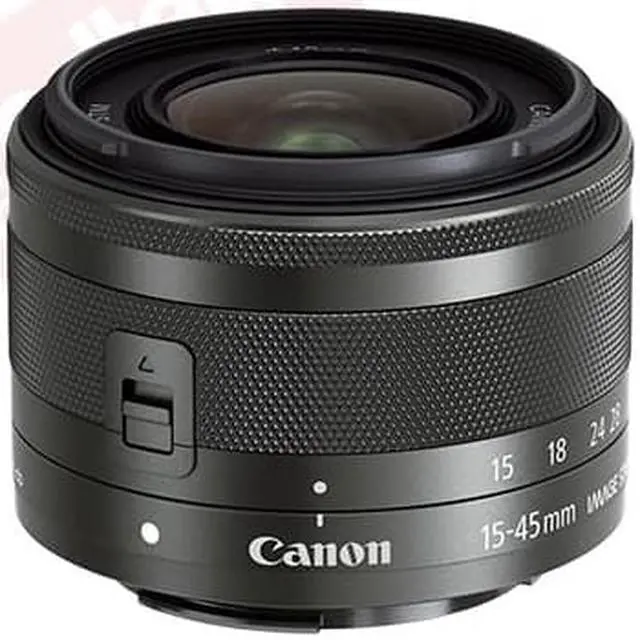 Alt view image 3 of 8 - Canon EF-M 15-45mm f/3.5-6.3 IS STM Lens Graphite + Deluxe Accessory Kit