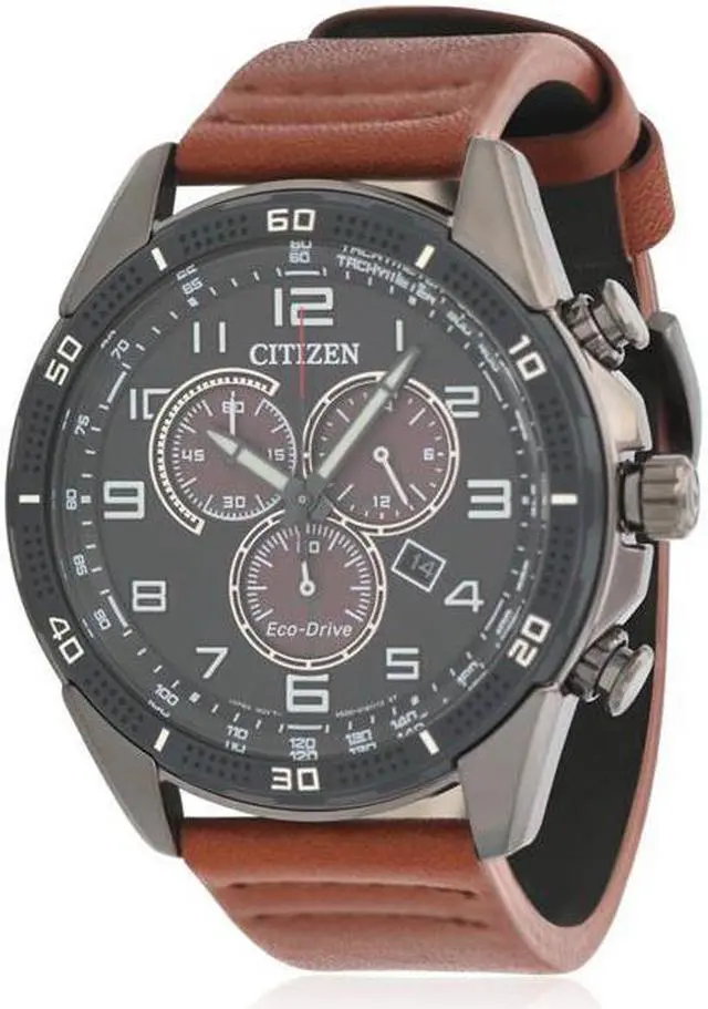 Alt view image 2 of 17 - Men's Citizen Eco-Drive Chronograph CHR Drive Brown Watch AT2447-01E