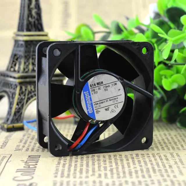 Alt view image 3 of 4 - For Original Germany ebmpapst 24v 614NGH 110MA 2.6W Server Fan 6025