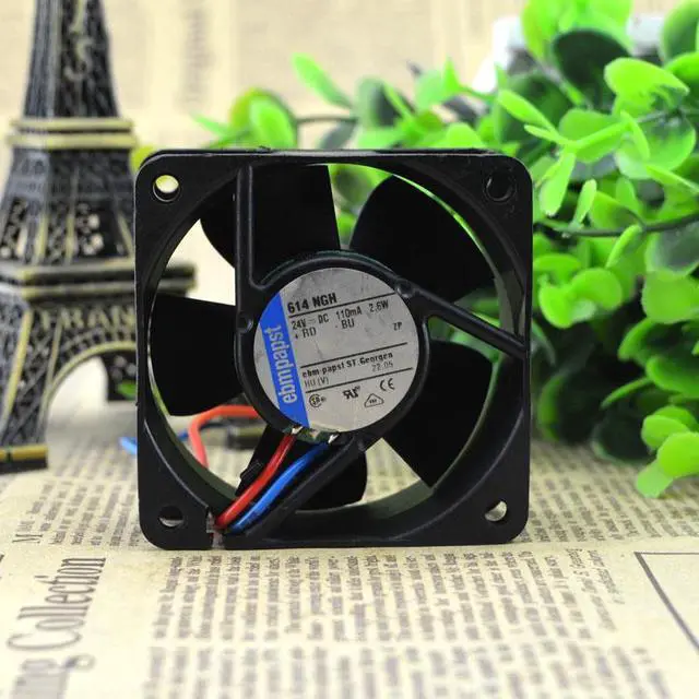 Alt view image 4 of 4 - For Original Germany ebmpapst 24v 614NGH 110MA 2.6W Server Fan 6025
