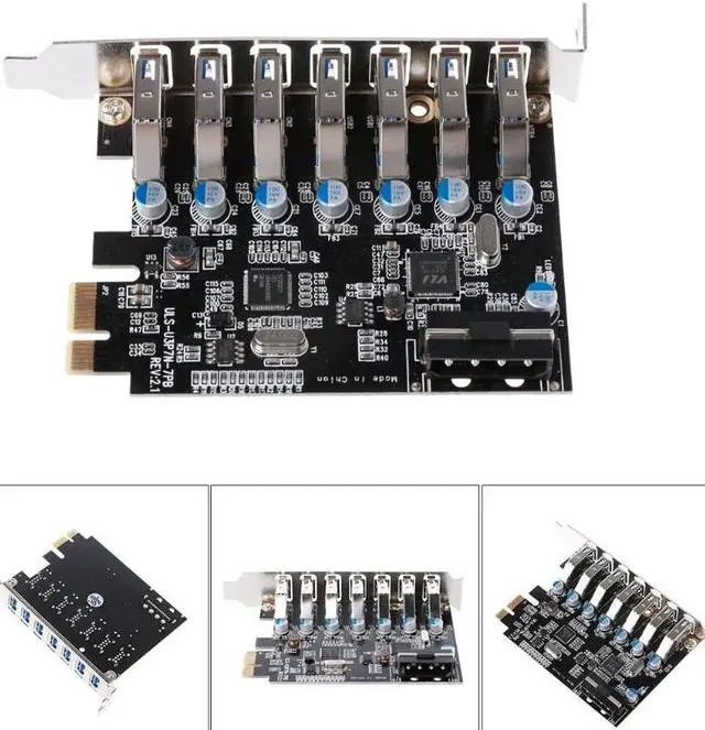 Alt view image 5 of 6 - Mainboard CPU Graphics Card Extention Cables PCI-E 1X to 16X Extender Riser Card SATA 4P Power Cable 4P Adapter Cable