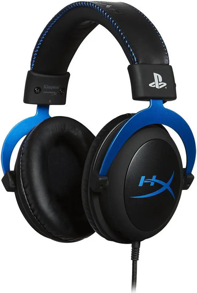 Alt view image 9 of 20 - HyperX Cloud Headset - Stereo - Blue - Mini-phone - Wired - 41 Ohm - 15 Hz - 25 kHz - Over-the-head - Binaural - Circumaural - 4.27 ft Cable - Electret, Condenser, Noise Cancelling Microphone