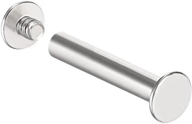 Alt view image 3 of 4 - M4x25mm Round Cross Head Screw Post Binding Leather Fastener, Nickel Plated, 25 Sets