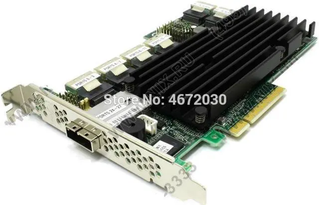 Alt view image 3 of 5 - Broadcom Avago LSI MegaRAID 9280-24i4e LSI00211  28 port 512MB cache SFF8087 6Gb RAID0.1.5.6 PCI-E 2.0 X8 Controller Card