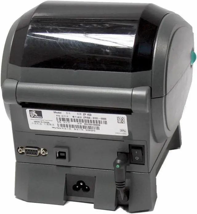 Alt view image 2 of 3 - Zebra ZP450 ZP450-0101-0000 Direct Thermal Barcode Label Printer Serial USB 200DPI