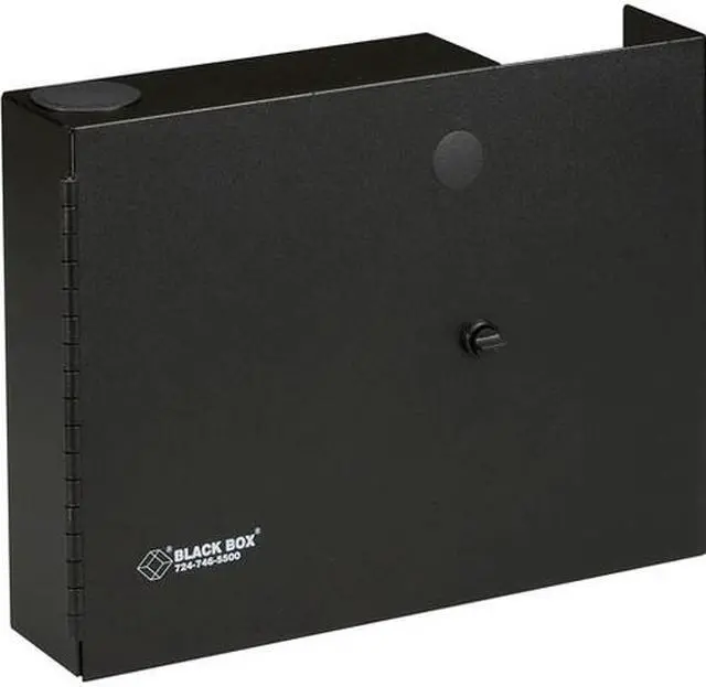 Alt view image 4 of 8 - Black Box Open-Style Unloaded Fiber Wall Cabinet Accepts 2 Adapter Panels