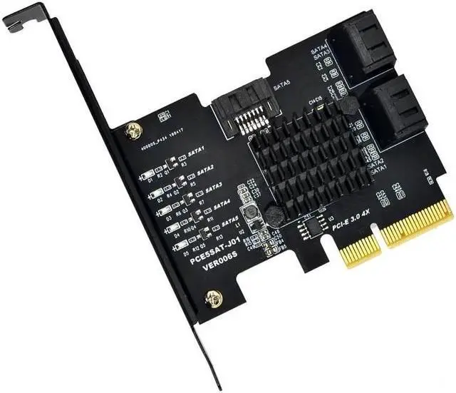 Alt view image 6 of 6 - Mainboard CPU Graphics Card Extention Cables PCI-E 1X to 16X Extender Riser Card SATA 4P Power Cable 4P Adapter Cable
