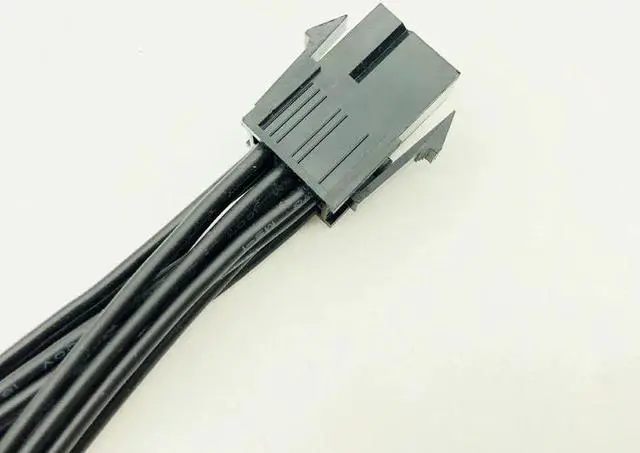 Alt view image 6 of 6 - PCIE 6pin to Dual 6pin Power Cable Sleeved Cable PC PCI Express Video Card Graphics Card Power Supply Cable 18AWG 20CM Black