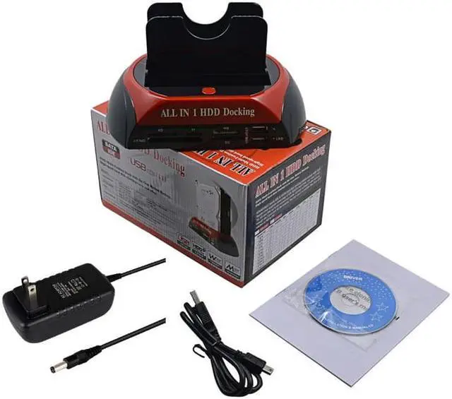 Alt view image 6 of 6 - All in One HDD Docking Station with Multi Card Reader Slot for HDD Enclosure 2.5/3.5 inch SATA/IDE Hard Drive Docking Station