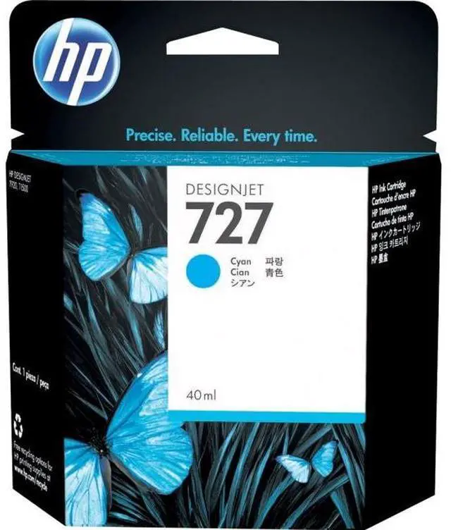Alt view image 3 of 8 - HP 727 300-ml Cyan DesignJet Ink Cartridge, F9J76A