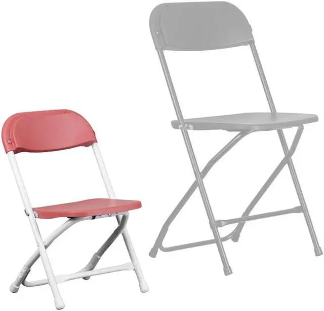 Alt view image 9 of 20 - Flash Furniture Plastic Kids Folding Chair Burgundy 2 Pieces (2YKIDBY)