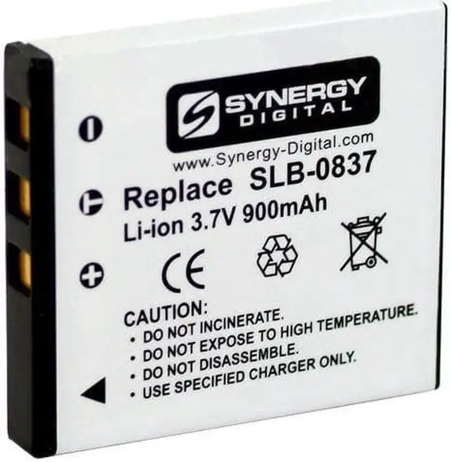 Alt view image 3 of 6 - Samsung L60 Digital Camera Battery Lithium-Ion (3.7v 900 mAh) - Replacement for Samsung SLB-0837 Battery