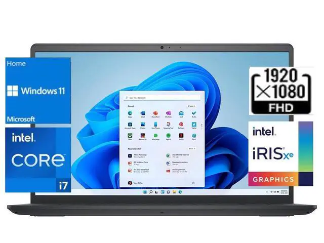 Alt view image 4 of 4 - Dell Inspiron 3530 15.6" FHD Touch Laptop,Intel Core i7-1355U,Intel Iris Xe Graphics,Wi-Fi6 and Bluetooth 5.3,32 GB RAM|512 GB SSD,Windows11 Home,Carbon Black