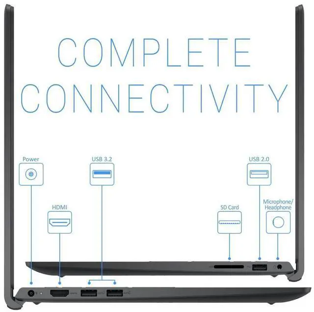 Main image of Dell Inspiron 3511 Laptop, 15.6" FHD Display, Intel Core i5-1035G1 Upto 4.2GHz, 16GB RAM, 512GB NVMe SSD, HDMI, Card Reader, Wi-Fi, Bluetooth, Windows 11 Home