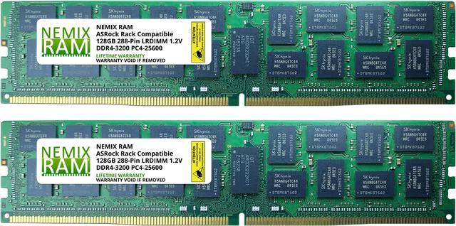 256GB Kit (2 x 128GB) DDR4-3200 PC4-25600 ECC Load Reduced Memory for  ASRock Rack ROMED8-2T AMD EPYC Board by NEMIX RAM