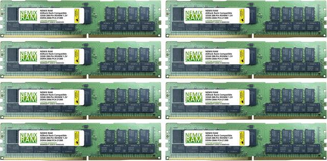 256GB Kit (8 x 32GB) DDR4-2666 PC4-21300 ECC Registered Memory for