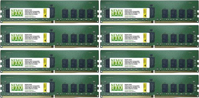 128GB Kit (8 x 16GB) DDR4-3200 PC4-25600 ECC Registered Memory for ASRock  Rack ROMED8-2T AMD EPYC Board by NEMIX RAM