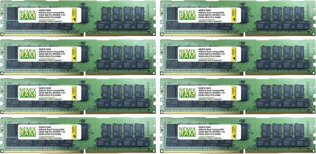 256GB Kit (8 x 32GB) DDR4-2933 PC4-23400 ECC Registered Memory for