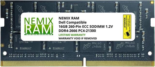 NEMIX RAM 16GB DDR4-2666 PC4-21300 Replacement for DELL SNPPD4K8C/16G  AA297490