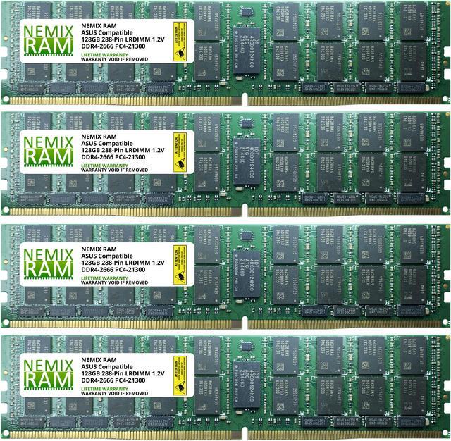 NEMIX RAM 512GB (4x128GB) DDR4-2666 LRDIMM 8Rx4 Memory for ASUS