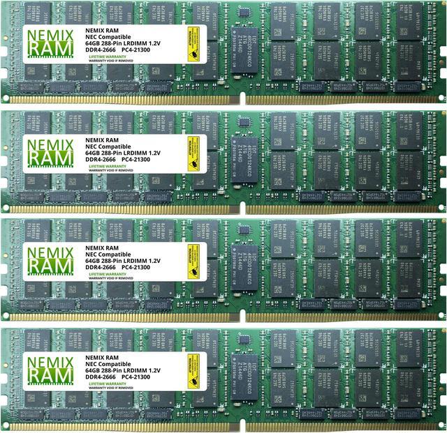 NEMIX RAM NE3302-H114F for NEC Express5800/A2040e 256GB (4x64GB) LRDIMM  Memory Server Memory