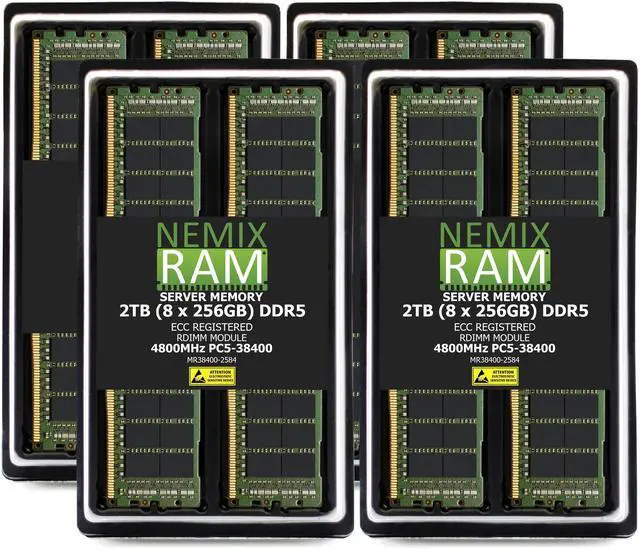 NEMIX RAM 2TB (8X256GB) DDR5 4800MHz PC5-38400 8Rx4 1.1V CL40 288
