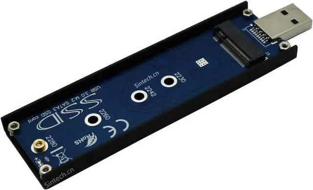 Alt view image 2 of 4 - M2 SSD USB,USB 3.0 M.2 SATA 3 SSD Card,NGFF B-M Key External Case with USB 3.1 Type C Connector