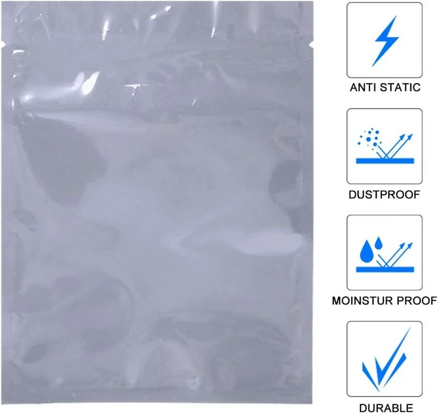 Alt view image 3 of 7 - 10Pcs Super Large Open Top Antistatic Bag,15.75x23.62in Anti-Static Bags, ESD Shielding Bag with Stickers for Electronics