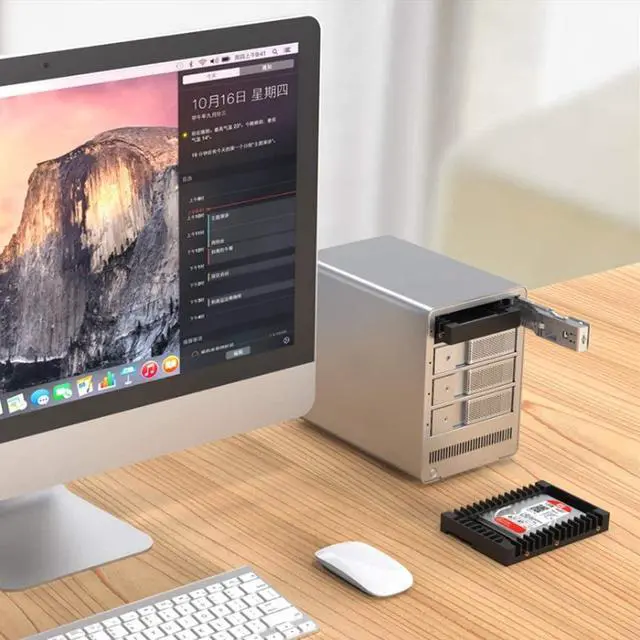 Alt view image 2 of 7 - Esenlong 2.5 SSD SATA to 3.5 Hard Drive Adapter Internal Drive Bay Converter Mounting Bracket Caddy Tray for 7/9.5/12.5mm 2.5 inch HDD/SSD with SATA III Interface