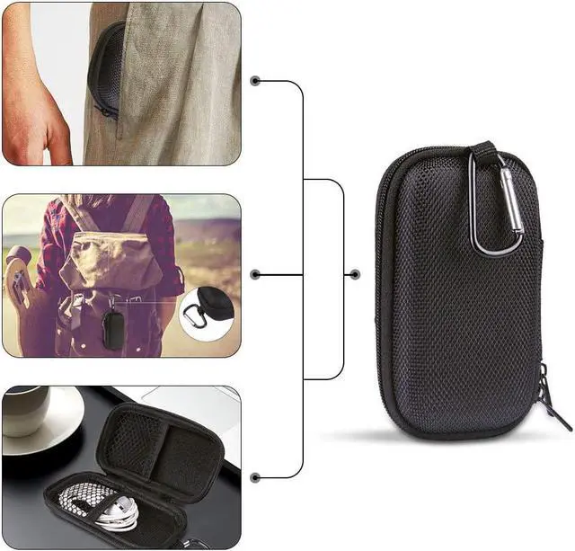 Alt view image 7 of 7 - Durable MP3 Player Case Hootek USB Flash Drive Case Bag Wallet 2Pack EVA Shockproof Hard Carrying Travel Case Bag SD Memory Cards Cable Organizer for Headset USB Cable and Electronic Accessories
