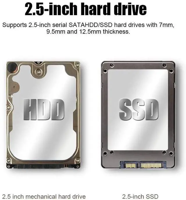Alt view image 5 of 7 - Esenlong 2.5 SSD SATA to 3.5 Hard Drive Adapter Internal Drive Bay Converter Mounting Bracket Caddy Tray for 7/9.5/12.5mm 2.5 inch HDD/SSD with SATA III Interface