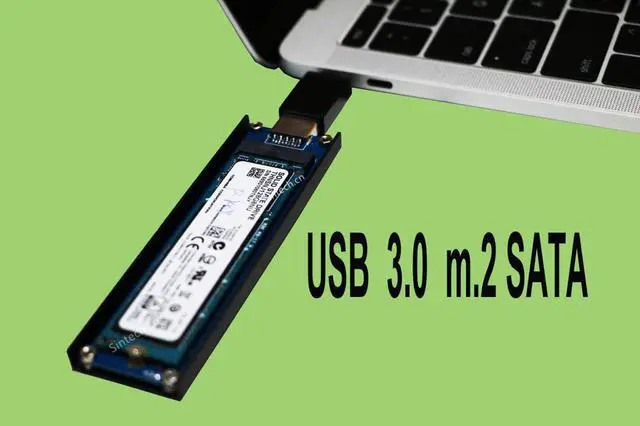 Alt view image 4 of 4 - M2 SSD USB,USB 3.0 M.2 SATA 3 SSD Card,NGFF B-M Key External Case with USB 3.1 Type C Connector