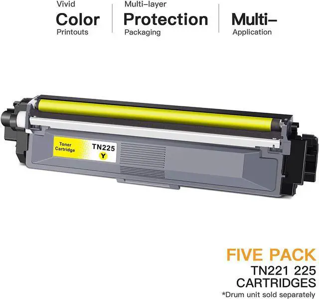 Alt view image 2 of 6 - E-Z Ink (TM) Compatible Toner Cartridge Replacement for Brother TN221 TN225 to Use with MFC-9130CW HL-3170CDW HL-3140CW HL-3180CDW MFC-9330CDW (2 Black, 1 Cyan, 1 Magenta, 1 Yellow, 5 Pack)