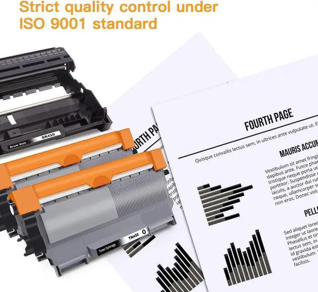 Alt view image 5 of 6 - E-Z Ink (TM) Compatible Toner Cartridge and Drum Unit Replacement for Brother TN450 TN420 DR420 to use with HL-2270DW HL-2280DW HL-2230 HL-2240 MFC-7360N MFC-7860DW 2840 2940 (2 Toner 1 Drum) 3 Pack