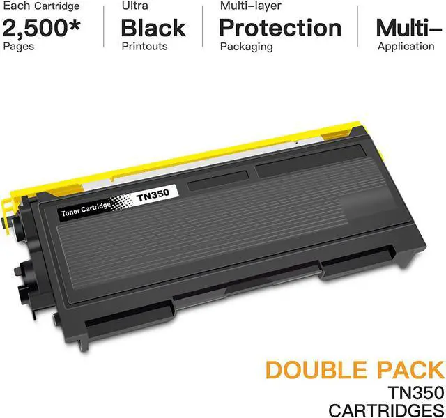 Alt view image 2 of 6 - E-Z Ink (TM) Compatible Toner Cartridge Replacement for Brother TN350 TN-350 TN 350 to use with Intellifax 2820 Intellifax 2920 HL-2070N HL-2040 DCP-7020 MFC-7820n (Black, 2 Pack)