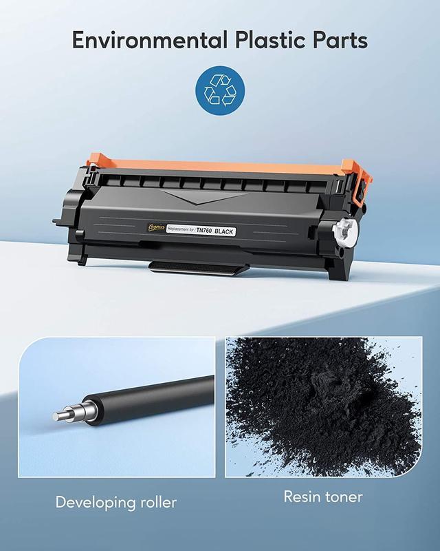 Kogain Compatible Toner Cartridge Replacement for Brother TN760 TN-760  TN730 TN-730 High Yield Work with HL-L2350DW HL-L2370DWXL MFC-L2710DW  DCP-L2550DW HL-L2395DW MFC-L2750DW Printer, 2 Pack 