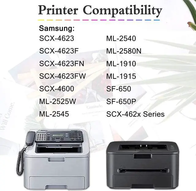 Alt view image 2 of 5 - MLT-D105L (1-Pack Black) Toner Cartridge Compatible Replacement for Samsung ML-2525W ML-2545 ML-2540 ML-2580N SCX-4623 SCX-4623F SF-650 SF-650P ML-1910 ML-1915 Series Printers,Sold by JanToner.