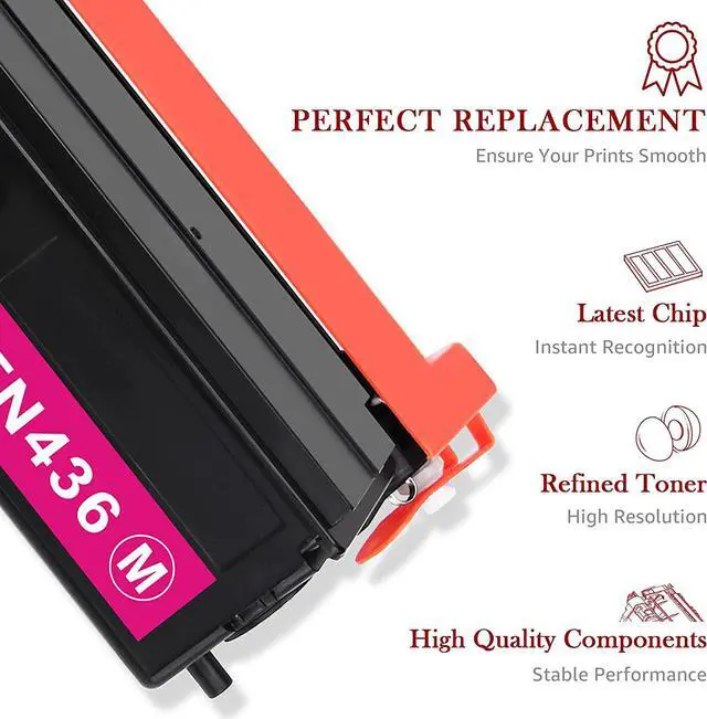 Alt view image 2 of 6 - Toner Kingdom Compatible Toner Cartridge Replacement for Brother TN 436 TN436 High Yield TN433 TN 433 TN431 for Brother HL-L8360CDW HL-L8260CDW MFC-L8900CDW HL-L8360CDWT MFC-L8610CDW Printer (4 Packs)