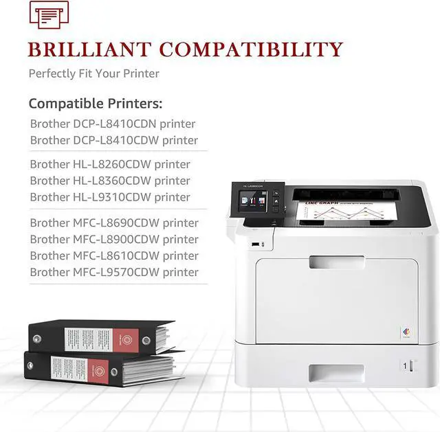 Alt view image 3 of 6 - Toner Kingdom Compatible Toner Cartridge Replacement for Brother TN 436 TN436 High Yield TN433 TN 433 TN431 for Brother HL-L8360CDW HL-L8260CDW MFC-L8900CDW HL-L8360CDWT MFC-L8610CDW Printer (4 Packs)